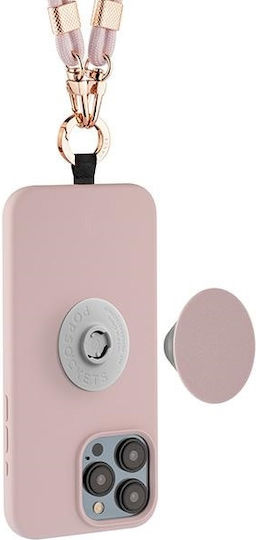 Just Elegance Popgrip Back Cover Silicone / Plastic Pink (iPhone 15 Pro)