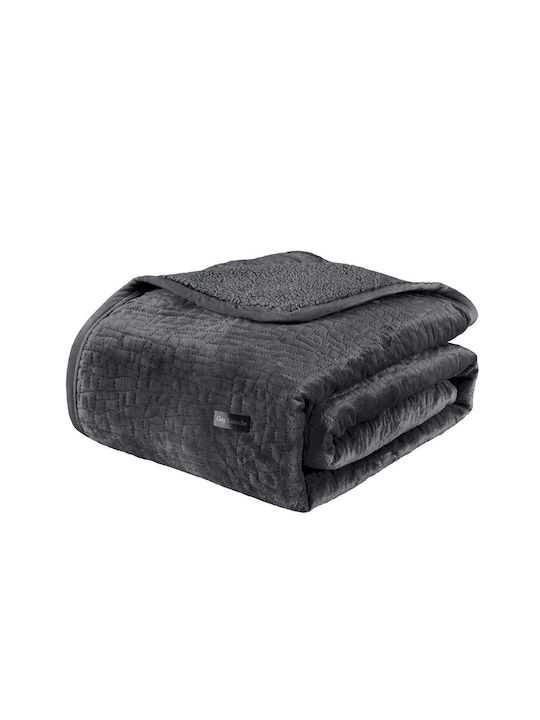 Guy Laroche Set Blanket Fleece Semi-double 180x220cm Bolzano Anthracite