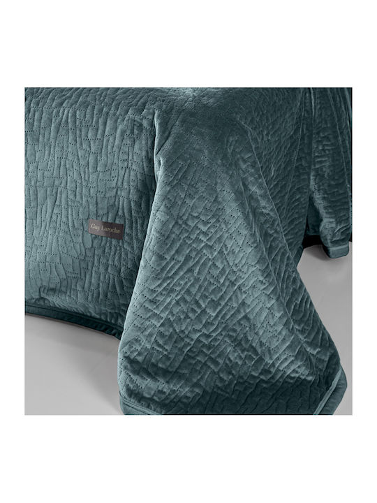 Guy Laroche Bolzano Set Blanket Sherpa Single 160x220cm Emerald Velvet