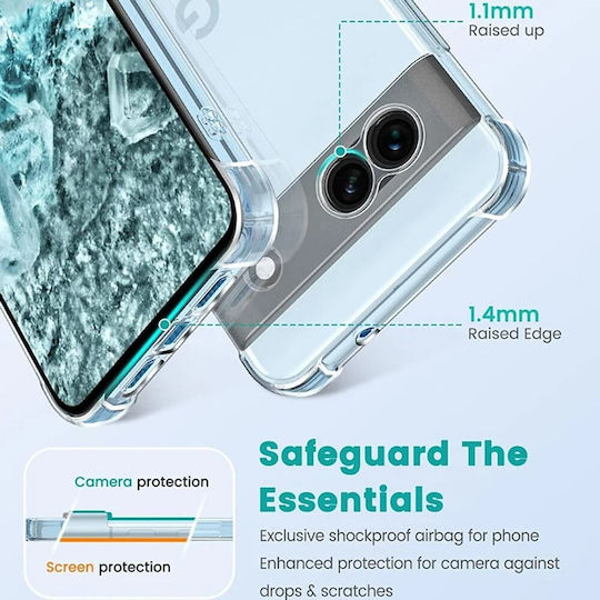 Techsuit Shockproof Clear Back Cover Silicone Transparent