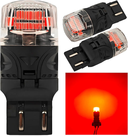 Bec LED W21/5w 7443 12v Canbus 1800lm Roșu