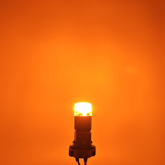 Bec LED W21w 7440 12v 1800lm Canbus Portocaliu