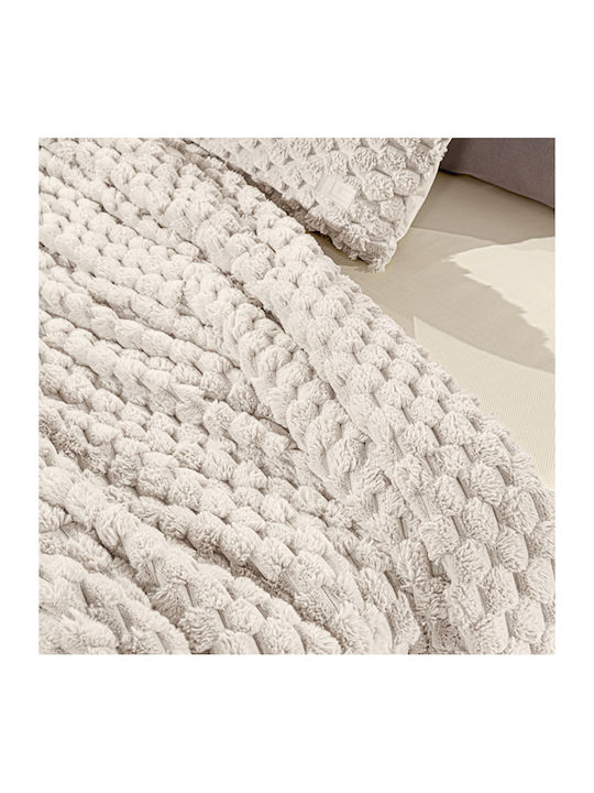 Guy Laroche Elixir Pătură Blănoasă King Size 260x240 cm Ivory