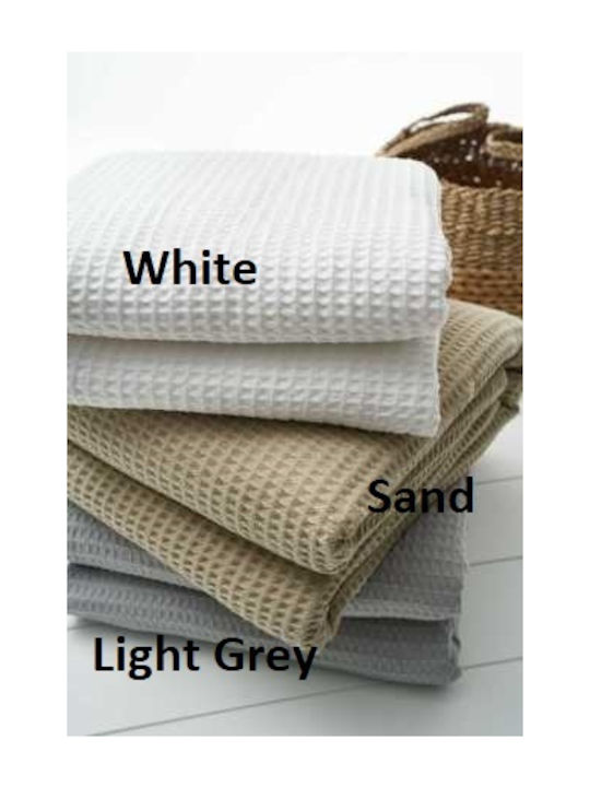 Vesta Home Piqué Decke King Size 260x250cm Hellgrau