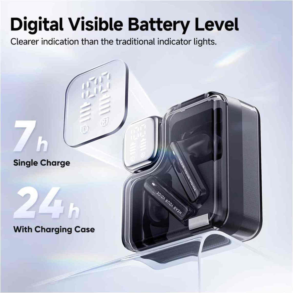 QCY MeloBuds Neo Bluetooth Handsfree Ακουστικά με Θήκη Φόρτισης Μπλε (T31 blue)