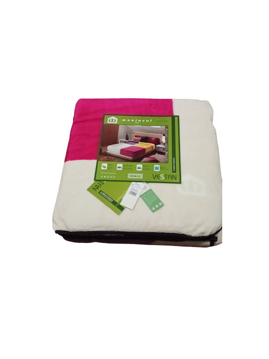 Manterol Casa Spanish Velvet Blanket Double 220x240cm Fuchsia