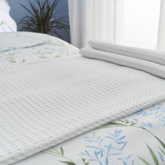 Charalambidis Textiles Κουβέρτα Πικέ Υπέρδιπλη 235x265εκ. Λευκή