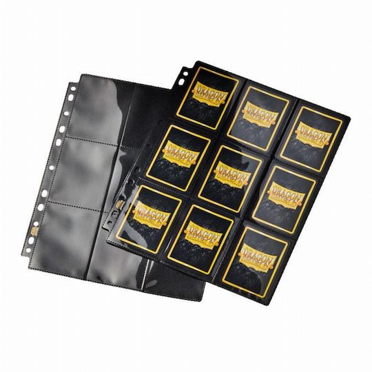 Dragon Shield Pages Japanese Size 18 Pocket Card Pages 9-Pocket Standard Size 50 Transparent