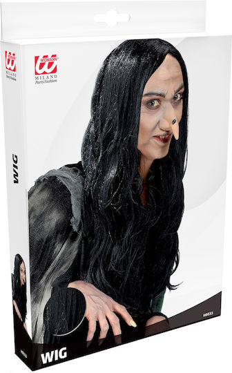 Witch Carnival Wig Straight Brunette for Halloween
