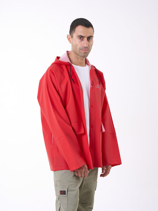 Jachetă Anorak Impermeabilă Watcher Flex Roșie