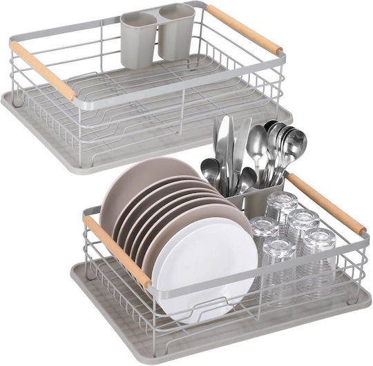 Dish Drainer Wooden in Gray Color 42x32x15cm Dish Drainer Wooden in Gray Color 42x32x15cm