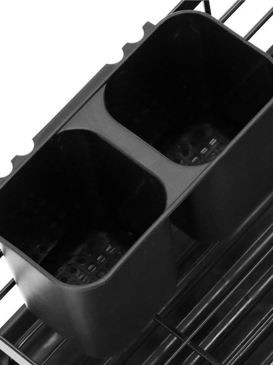 Inox Geschirrabtropfer Schwarz 42x32x15cm