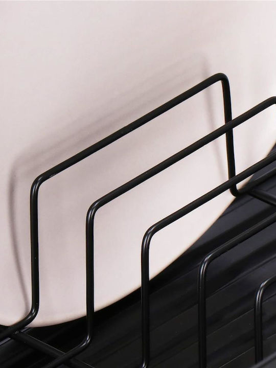 Inox Geschirrabtropfer Schwarz 42x32x15cm