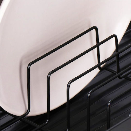 Inox Geschirrabtropfer Schwarz 42x32x15cm