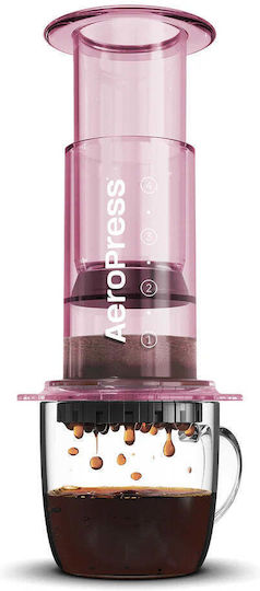 Aeropress Coffee 1-4 Cups Clear Pink
