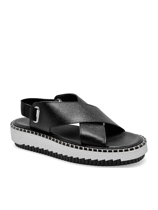 Women's Flat Sandals in Black Color