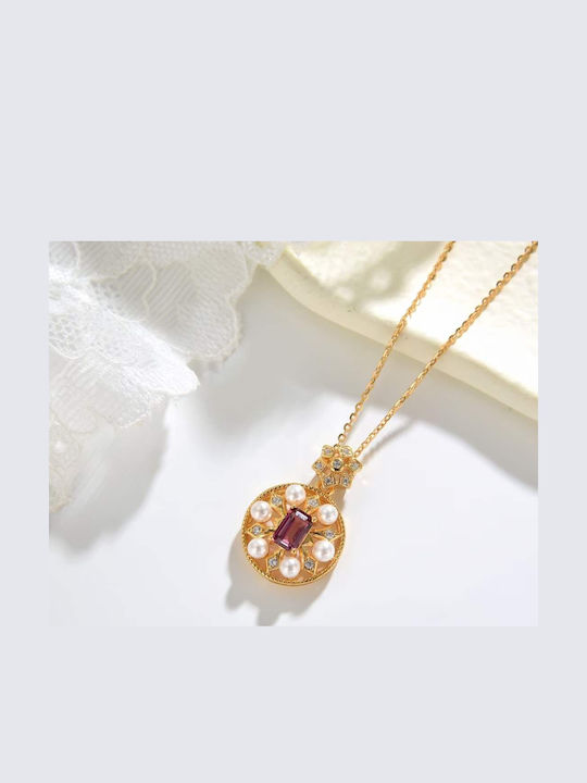 Necklace Made of Gold Plated Silver