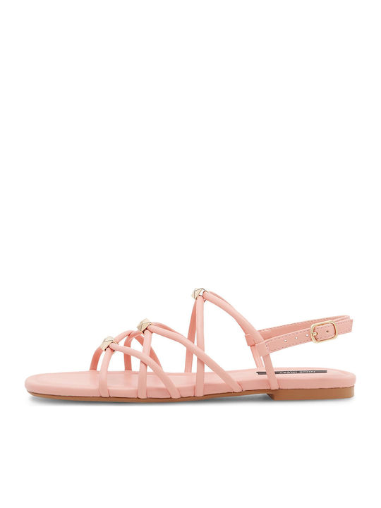 Flache Sandalen für Damen in Rosa Farbe