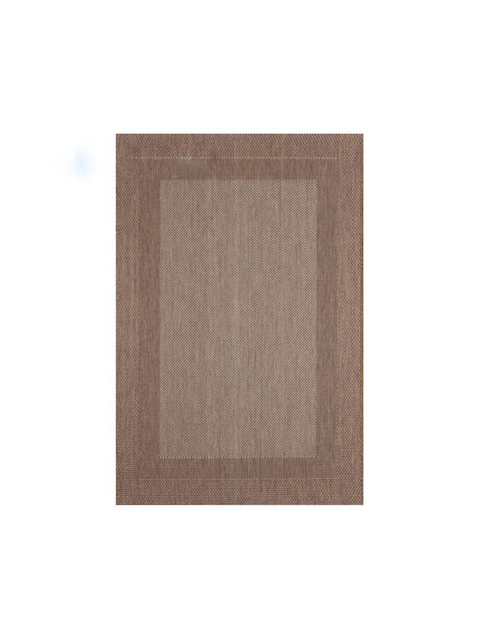 Homeone Χαλί Καλοκαιρινό Ψάθινο 120x120cm Καφέ