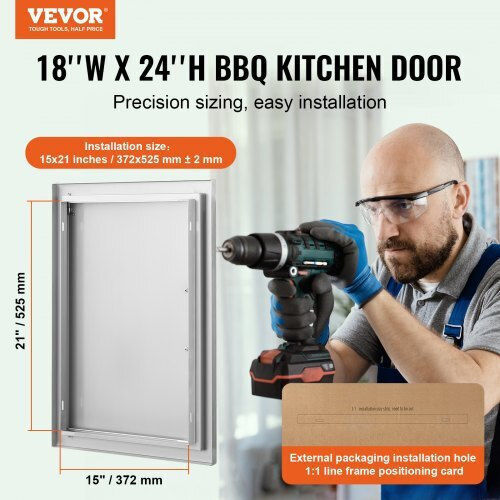Vevor BBQ Door Stainless Steel 457x610 mm Outdoor Kitchen Dmmbscjmys18ht3rav0
