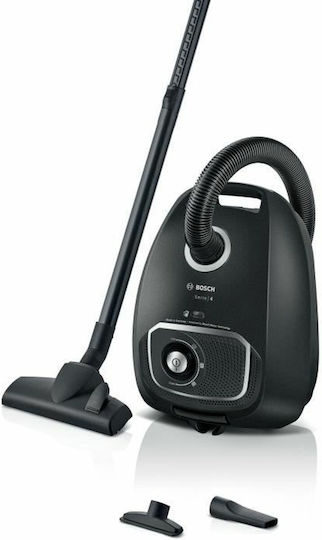 Bosch BGB41BA1 Ηλεκτρική Σκούπα 600W με Σακούλα 4lt Μαύρη