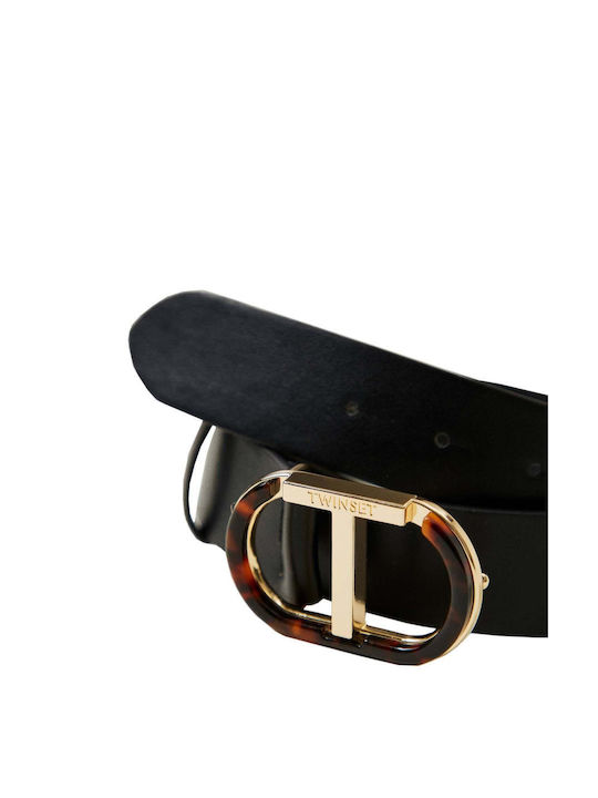 Twinset Leather Women's Belt Black