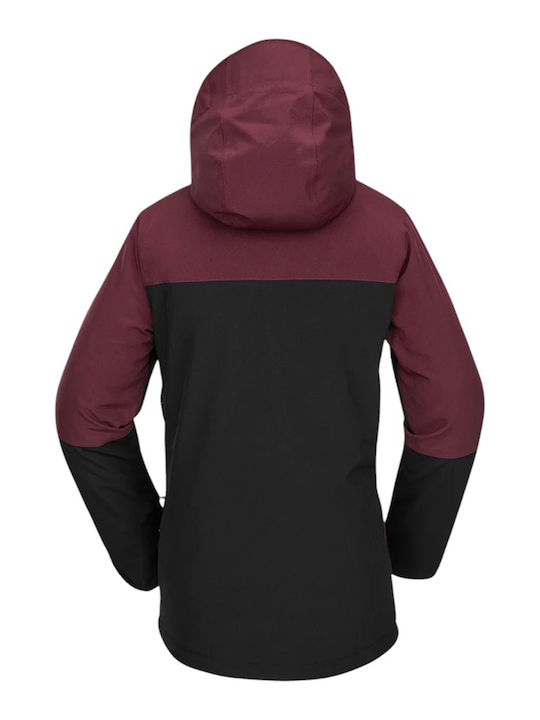 Volcom Shelter 3d Stretch H0452513-BUR Γυναικείο Μπουφάν για Σκι & Snowboard Μπορντό