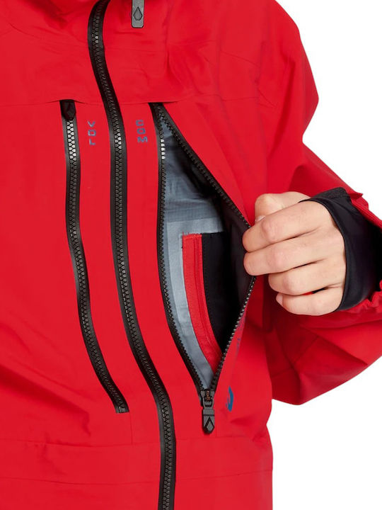 Volcom Guide G0652502-CMS Männer Jacke aus Gore-Tex für Ski & Snowboard Rot