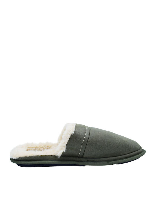 Winterliche Herrenhausschuhe Khaki