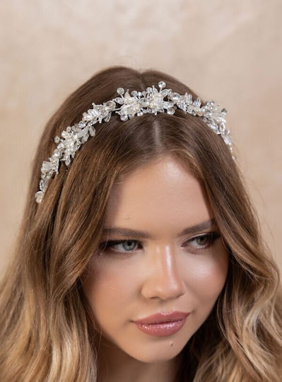 Bridal Tiara Rhinestone Pearls Silver Kira Kira Crystal Headpiece Ba80 Hair Duty Hrd-ba80