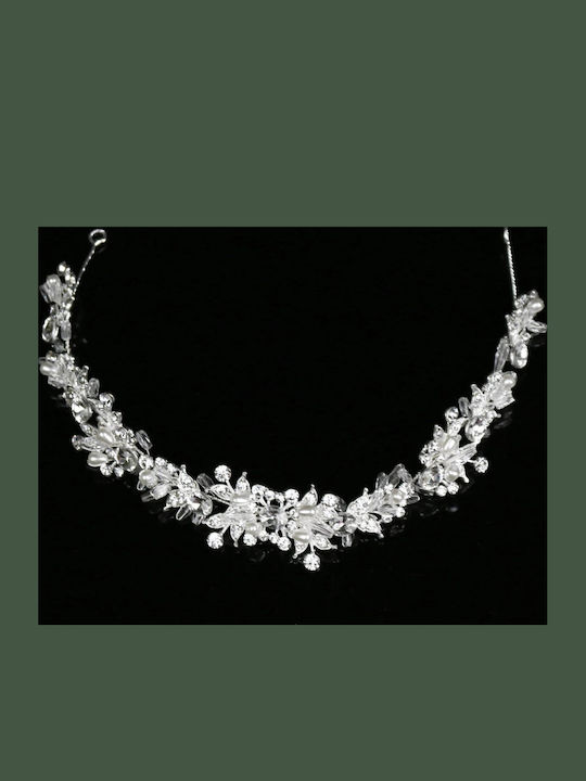 Bridal Tiara Rhinestone Pearls Silver Kira Kira Crystal Headpiece Ba80 Hair Duty Hrd-ba80