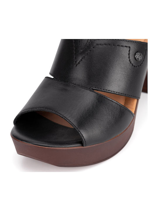 Mules mit Chunky Absatz in Schwarz Farbe