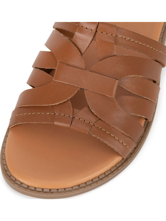 Flache Sandalen für Damen in Braun Farbe