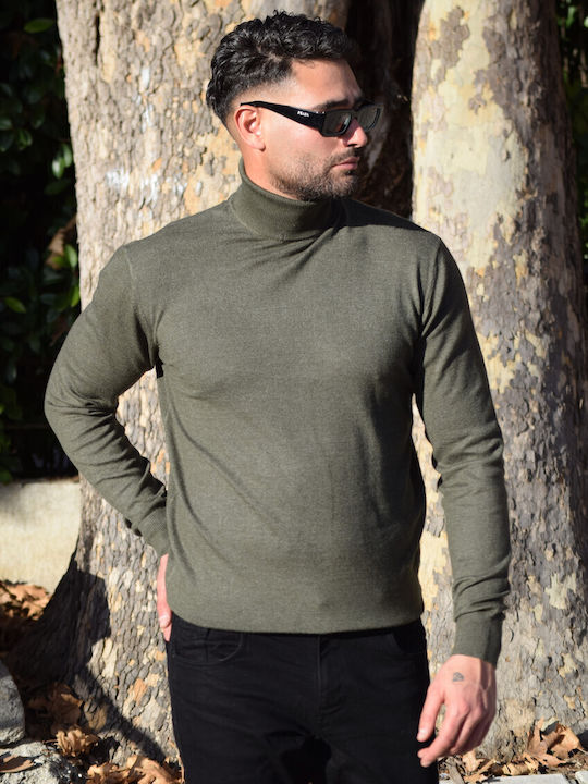 Langarm-Pullover Olive