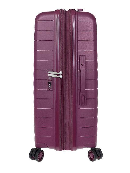 Verage Medium Travel Suitcase Hard Bordeaux with 4 Wheels Height 65cm