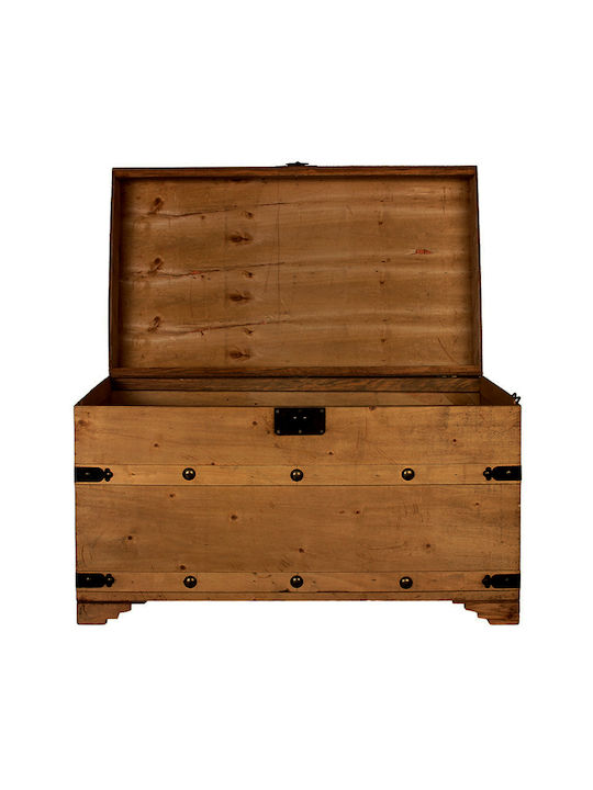 Keskor Wooden Decorative Trunk Brown 79x47x51cm