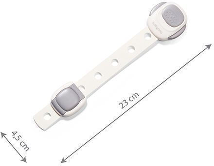Babyono Cabinet & Drawer Lock with Sticker made of Plastic in White Color 24x24cm 2pcs