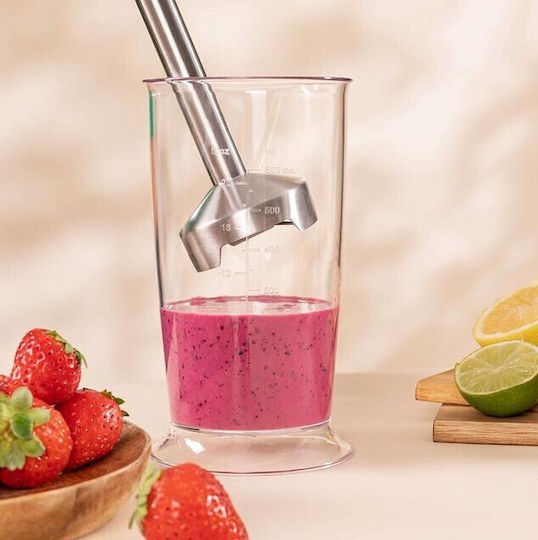 Cecotec 1200MAX Retro Blender De Mână Cu Tijă Din Inox 1200W Bej