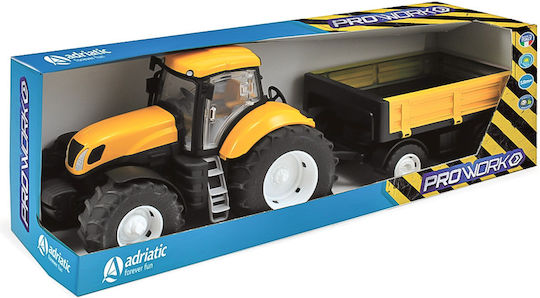 Tractor With Trailer Yellow