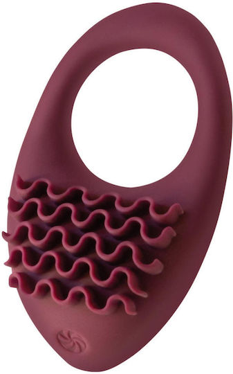 Wiederaufladbarer Vibro-Penisring Pure Passion Stellar Weinrot