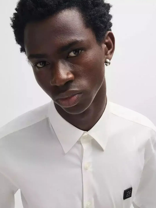 Ermo Long-sleeved Cotton Shirt White