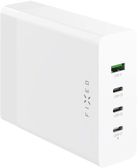 Fixed Charging Station 3xusb-c Usb Output Supporting Pd 3.0 200w White