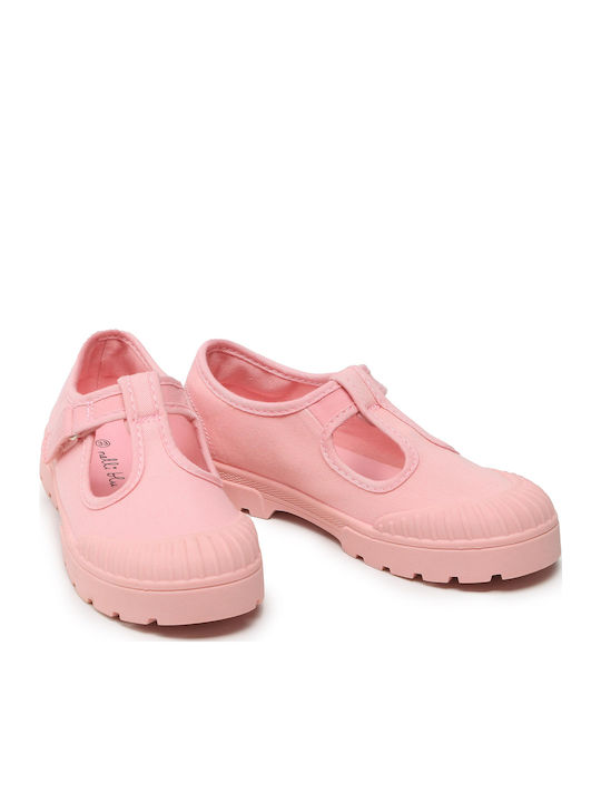 Παιδικές Μπαλαρίνες mit Bügel- und Schleifenverschluss Rosa