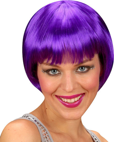 Αξεσουάρ Rave Wig Αποκριάτικη Περούκα Ίσια Μωβ