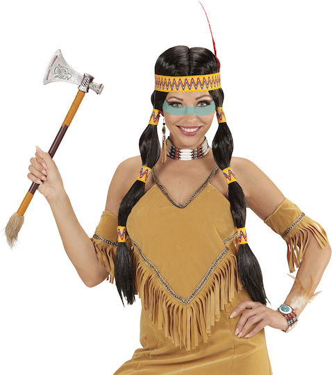 Carnival Wig with Braids Brunette