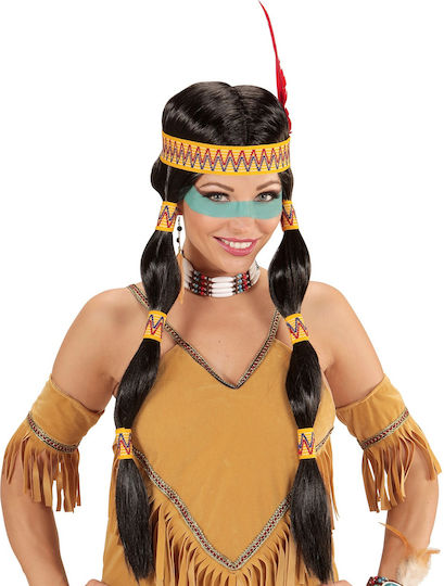 Carnival Wig with Braids Brunette