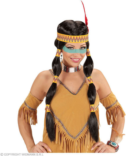 Carnival Wig with Braids Brunette