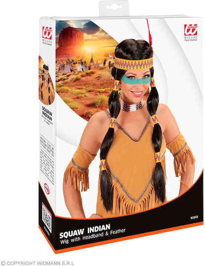 Carnival Wig with Braids Brunette