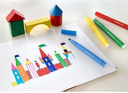 Faber-Castell Jumbo Маркери за рисуване 5мм Дебели Комплект 12бр