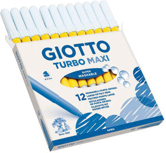 Giotto Turbo Maxi Жълт Маркер за рисуване 5мм Дебел